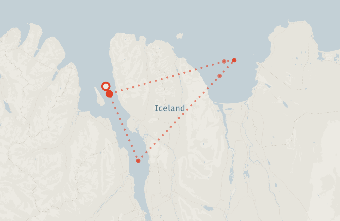 Activity map — real sighting points on an OpenStreetMap basemap