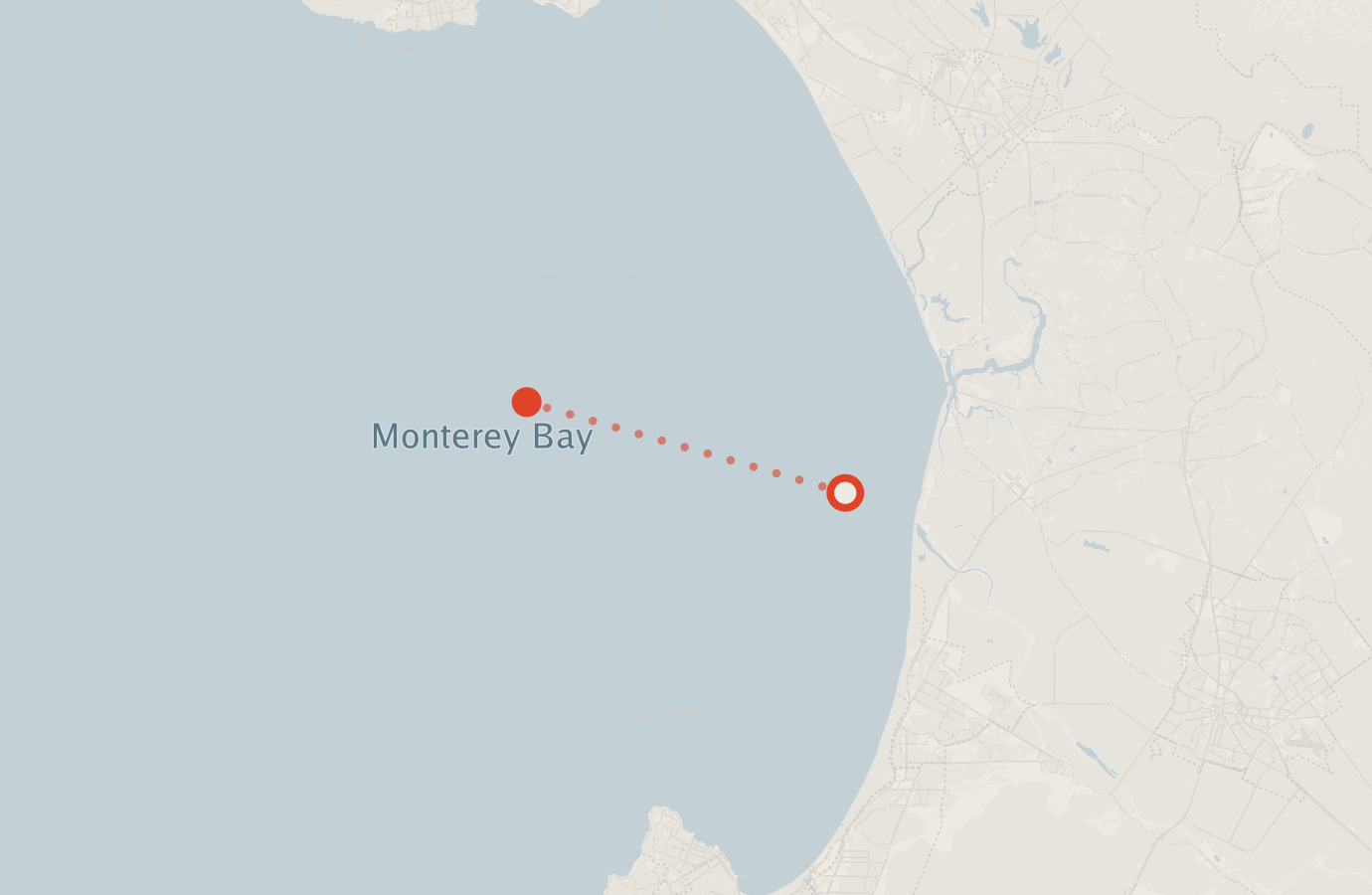 Activity map — real sighting points on an OpenStreetMap basemap
