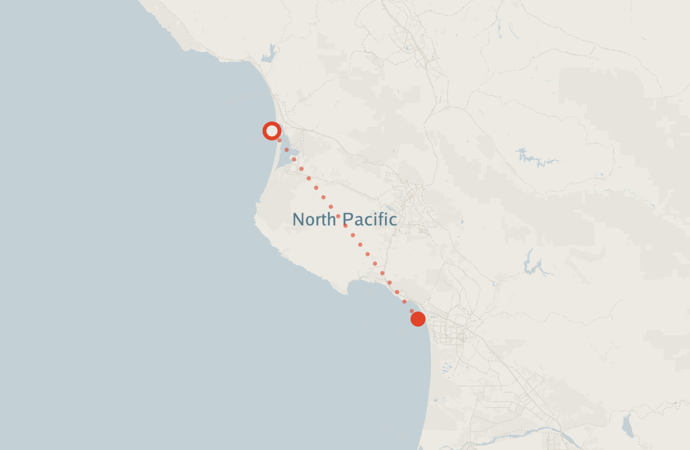 Activity map — real sighting points on an OpenStreetMap basemap