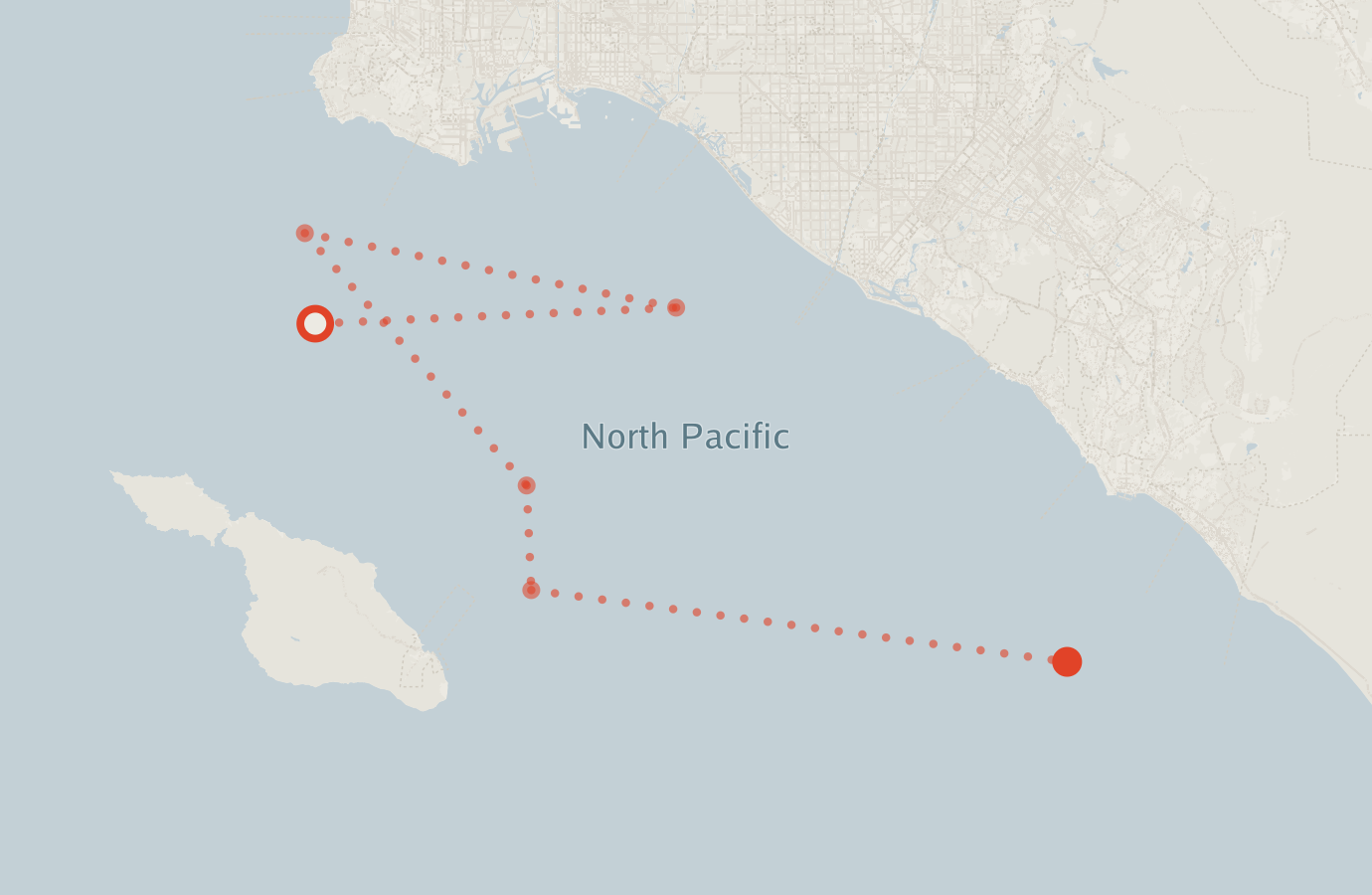 Activity map — real sighting points on an OpenStreetMap basemap