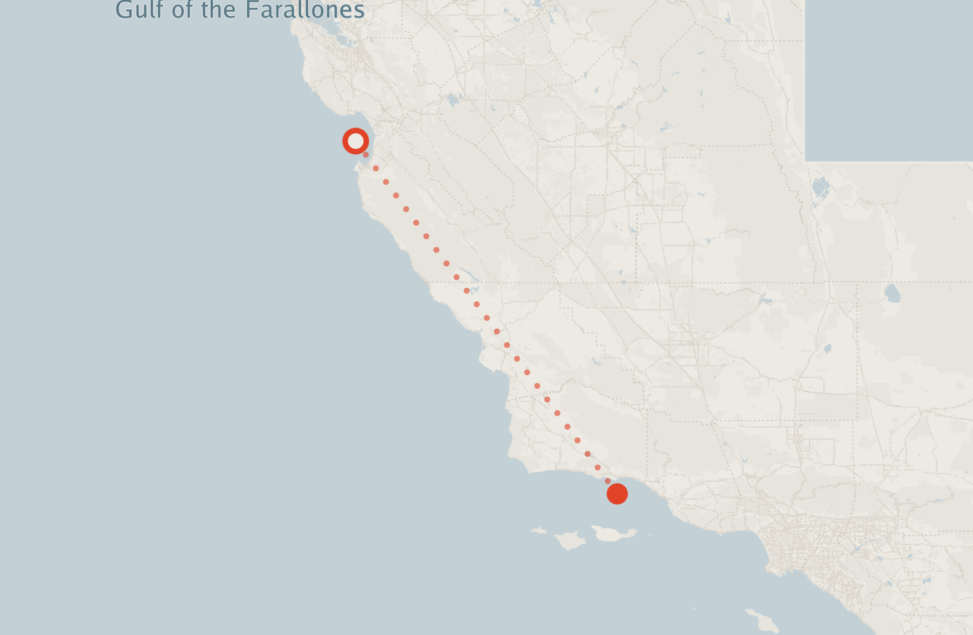 Activity map — real sighting points on an OpenStreetMap basemap