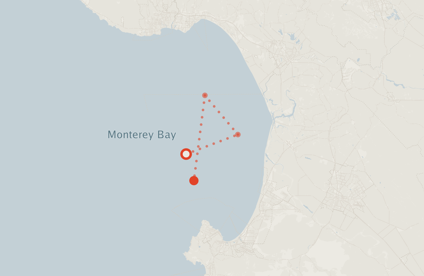 Activity map — real sighting points on an OpenStreetMap basemap