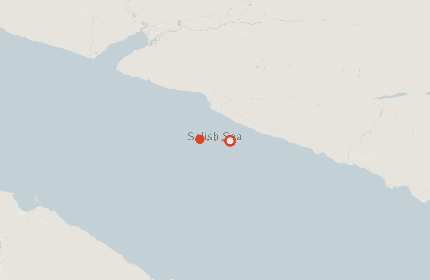 Activity map — real sighting points on an OpenStreetMap basemap