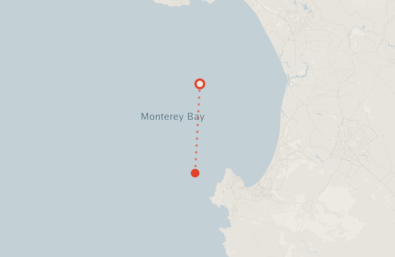 Activity map — real sighting points on an OpenStreetMap basemap