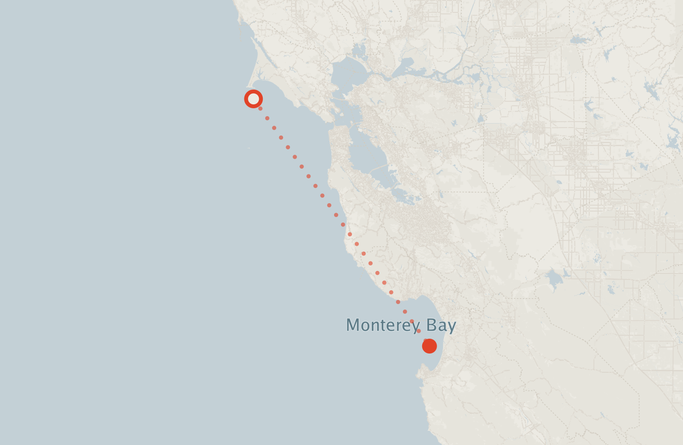 Activity map — real sighting points on an OpenStreetMap basemap