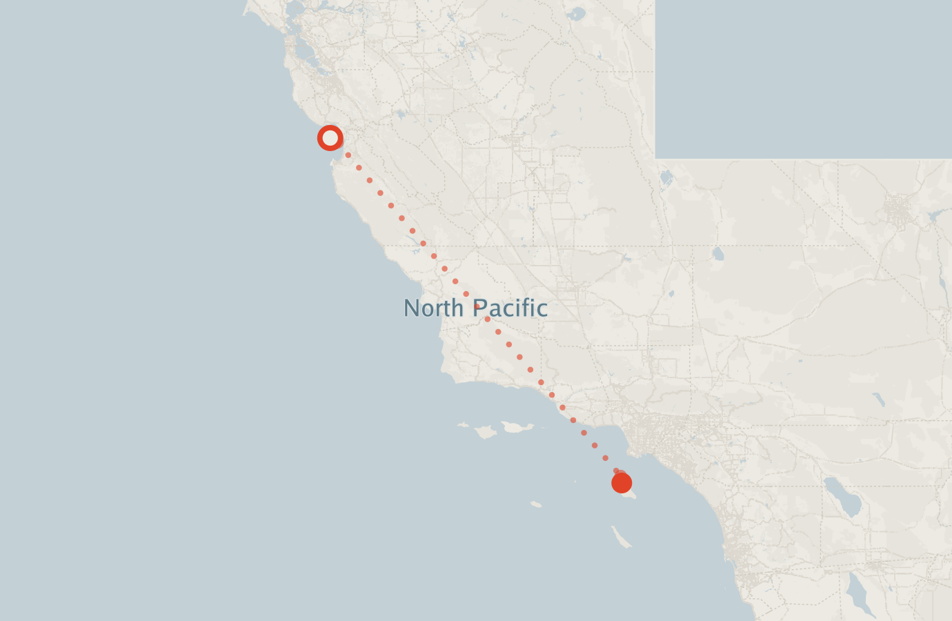 Activity map — real sighting points on an OpenStreetMap basemap