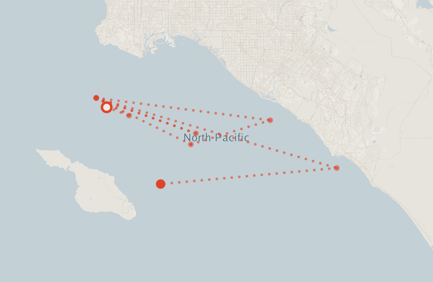 Activity map — real sighting points on an OpenStreetMap basemap