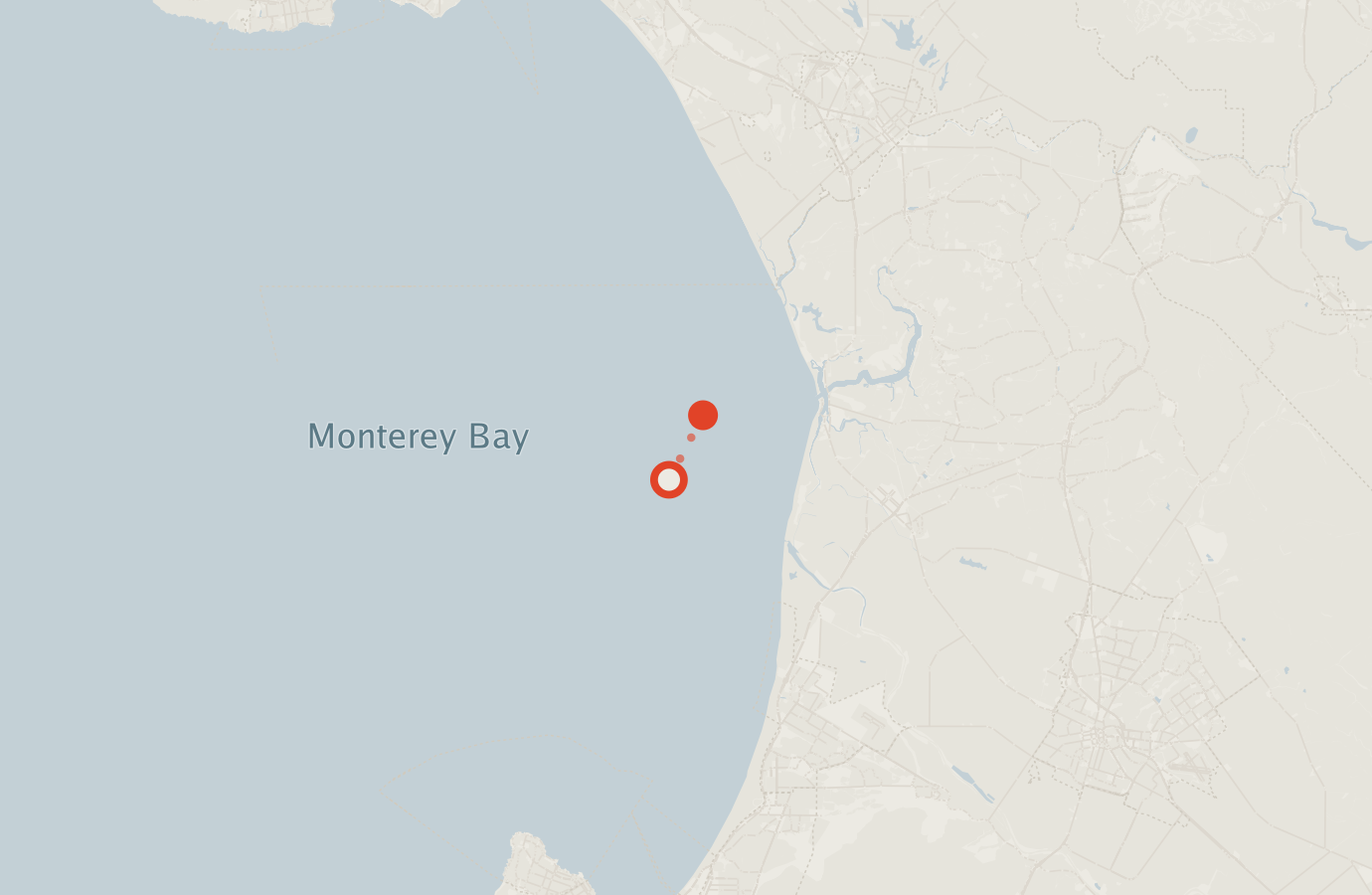 Activity map — real sighting points on an OpenStreetMap basemap