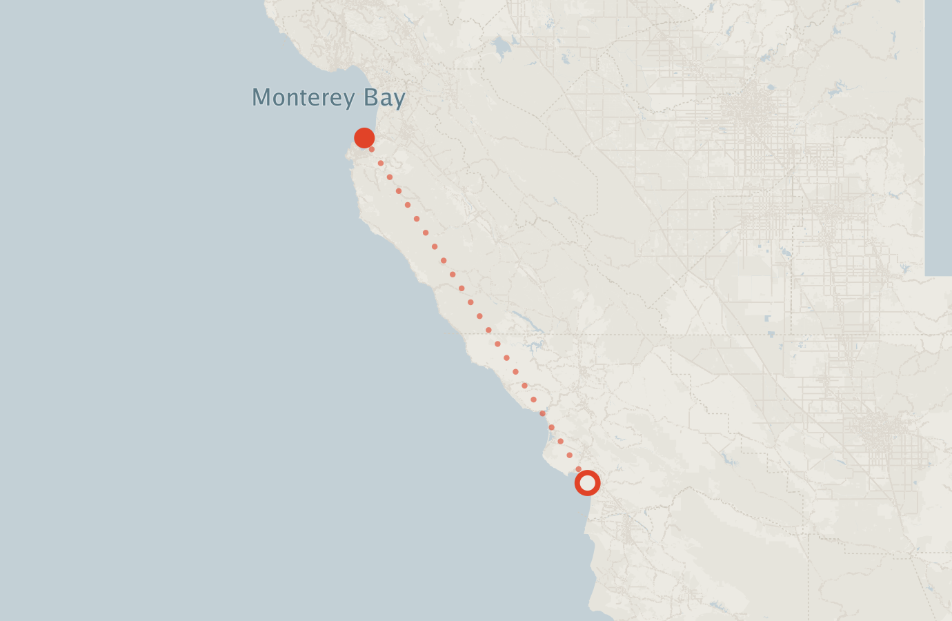 Activity map — real sighting points on an OpenStreetMap basemap