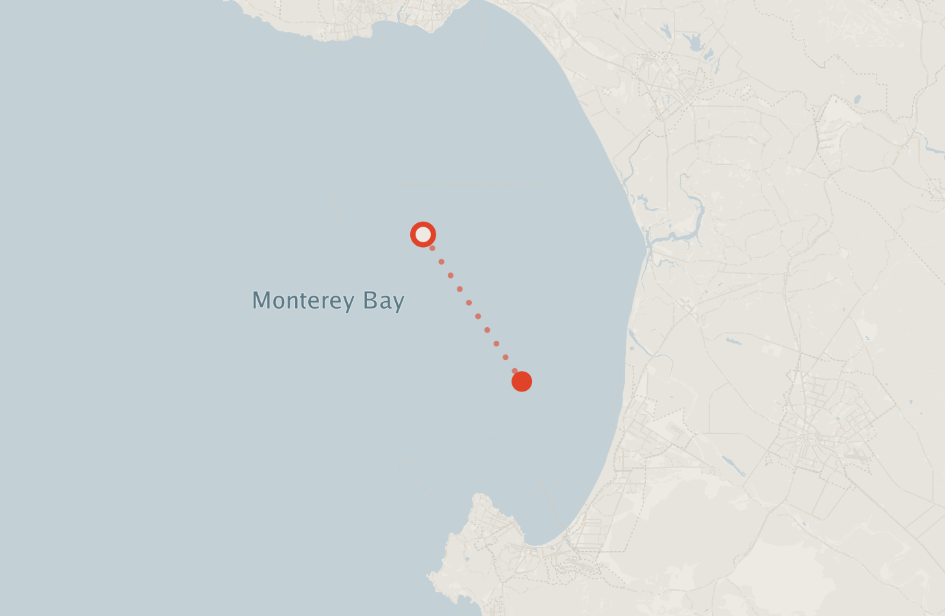 Activity map — real sighting points on an OpenStreetMap basemap