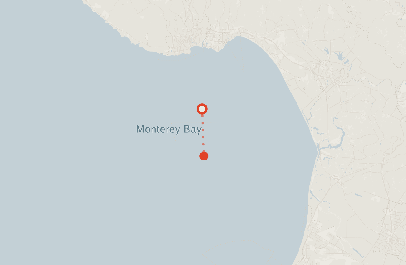 Activity map — real sighting points on an OpenStreetMap basemap