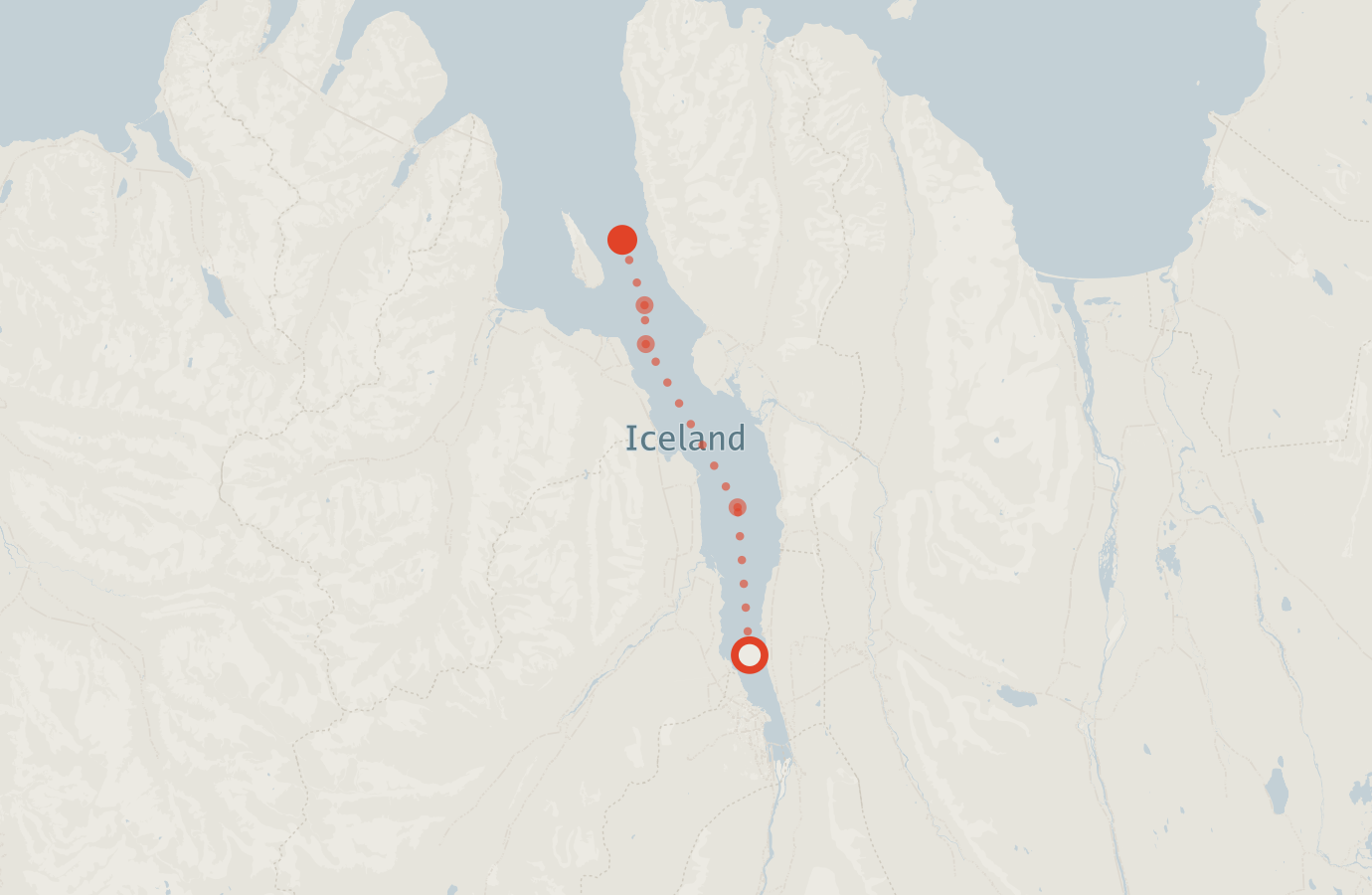 Activity map — real sighting points on an OpenStreetMap basemap