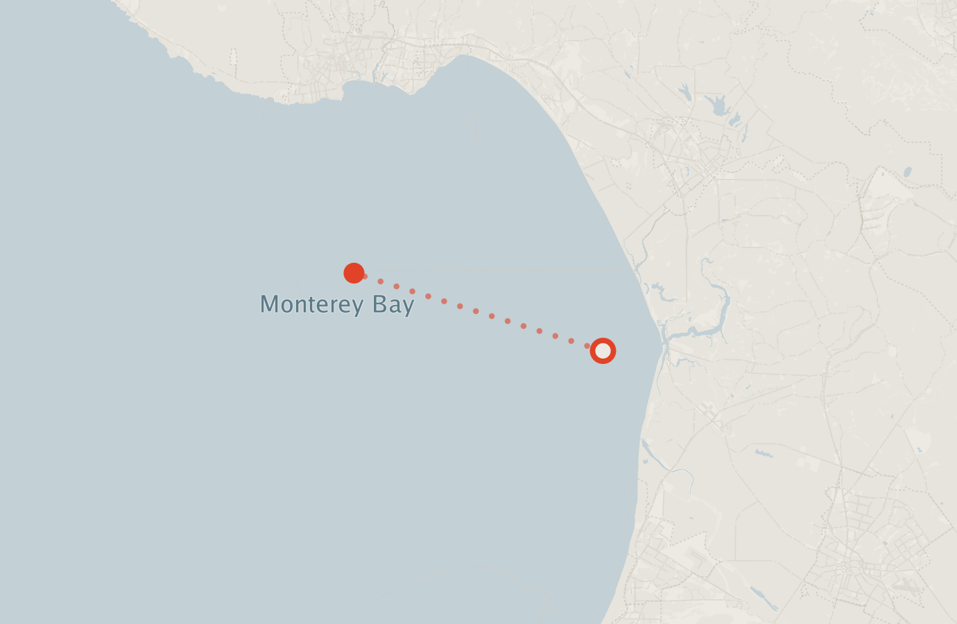 Activity map — real sighting points on an OpenStreetMap basemap