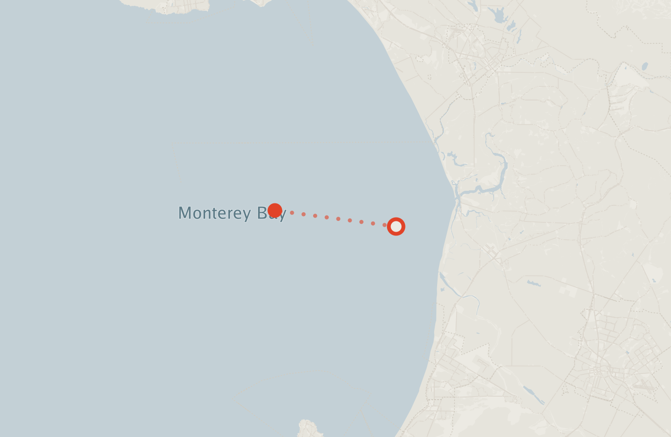 Activity map — real sighting points on an OpenStreetMap basemap