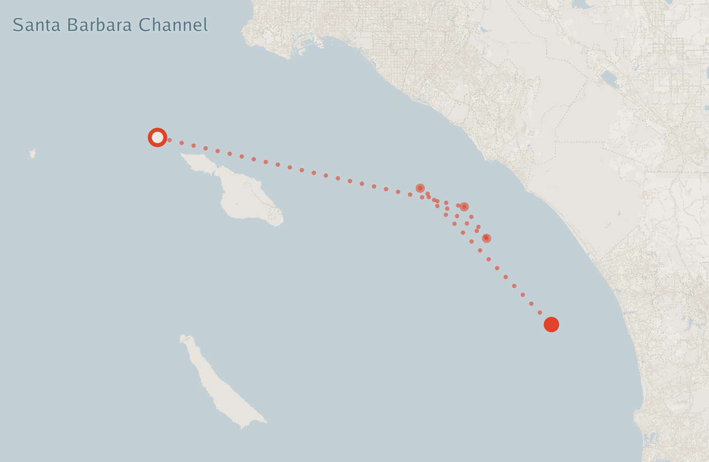 Activity map — real sighting points on an OpenStreetMap basemap