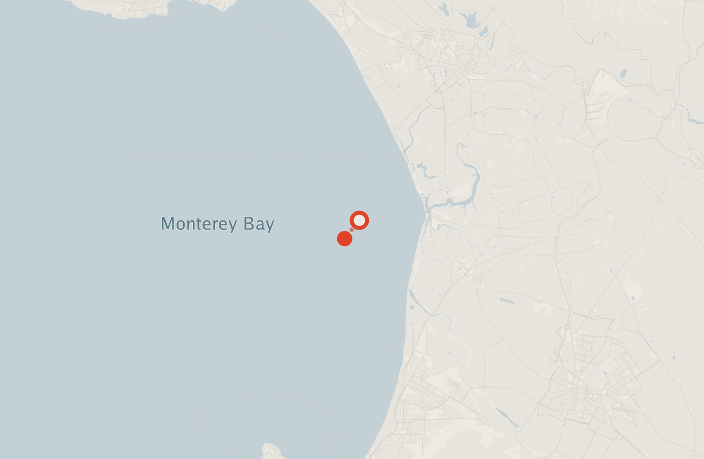 Activity map — real sighting points on an OpenStreetMap basemap