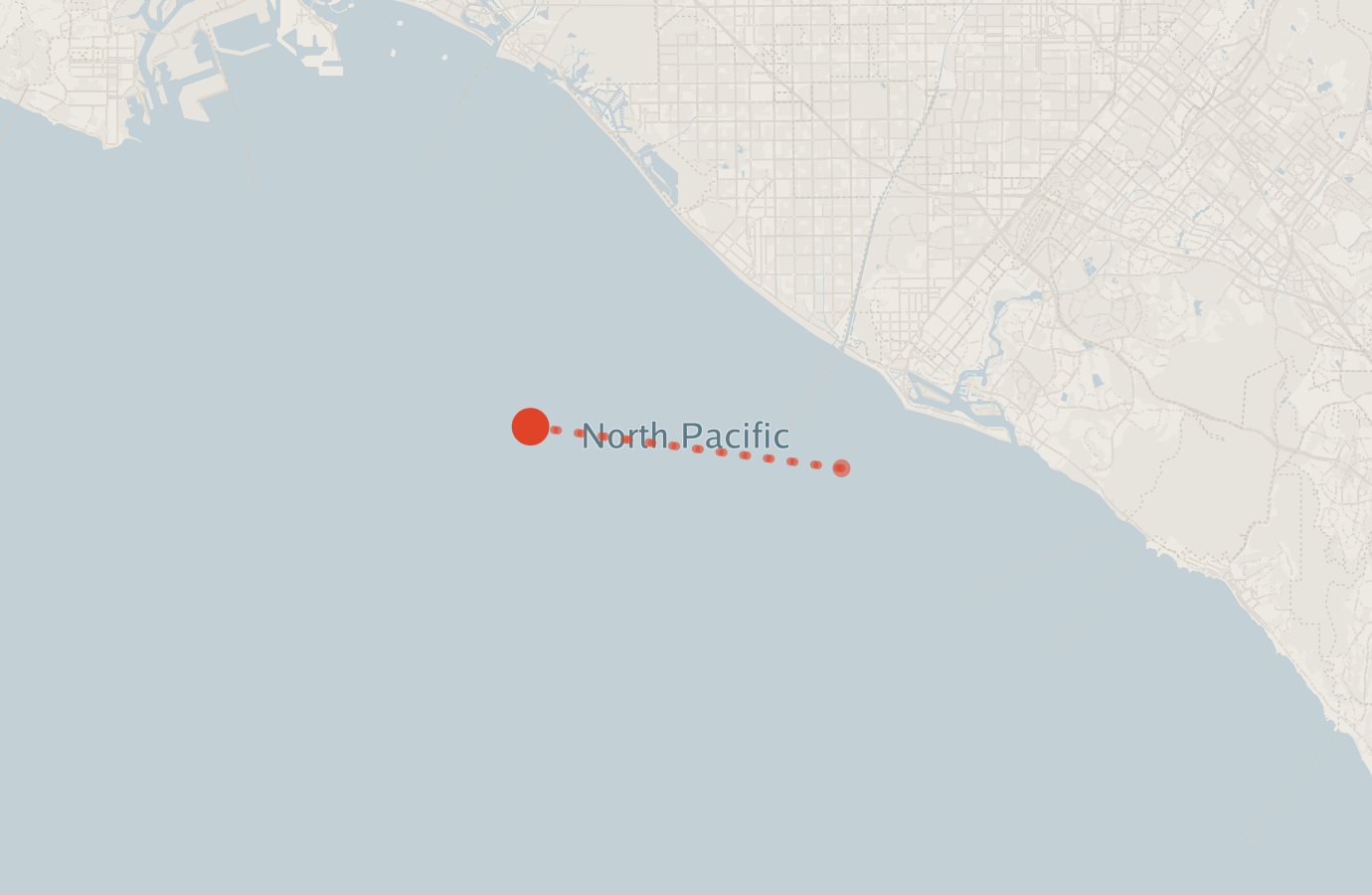 Activity map — real sighting points on an OpenStreetMap basemap