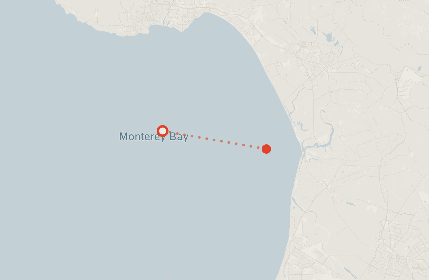 Activity map — real sighting points on an OpenStreetMap basemap