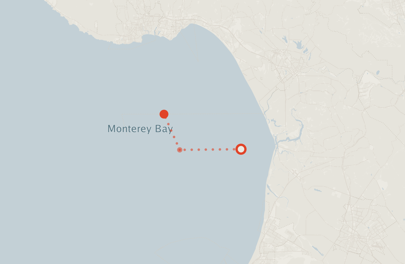 Activity map — real sighting points on an OpenStreetMap basemap