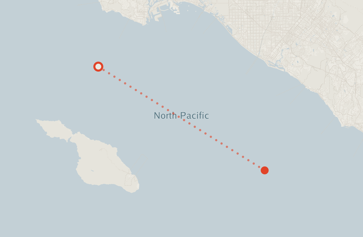 Activity map — real sighting points on an OpenStreetMap basemap