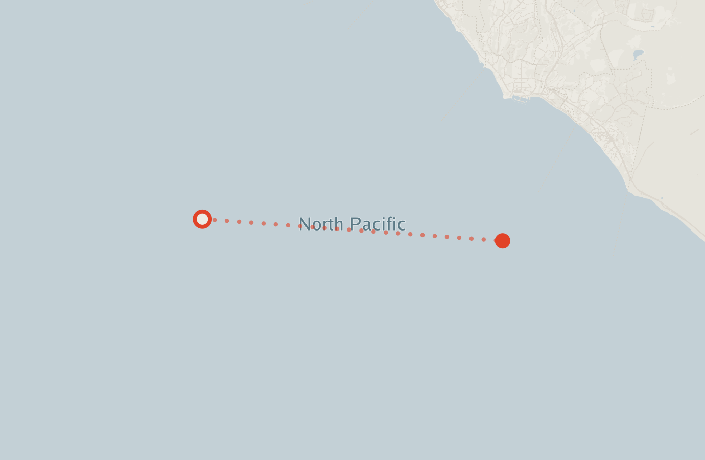 Activity map — real sighting points on an OpenStreetMap basemap