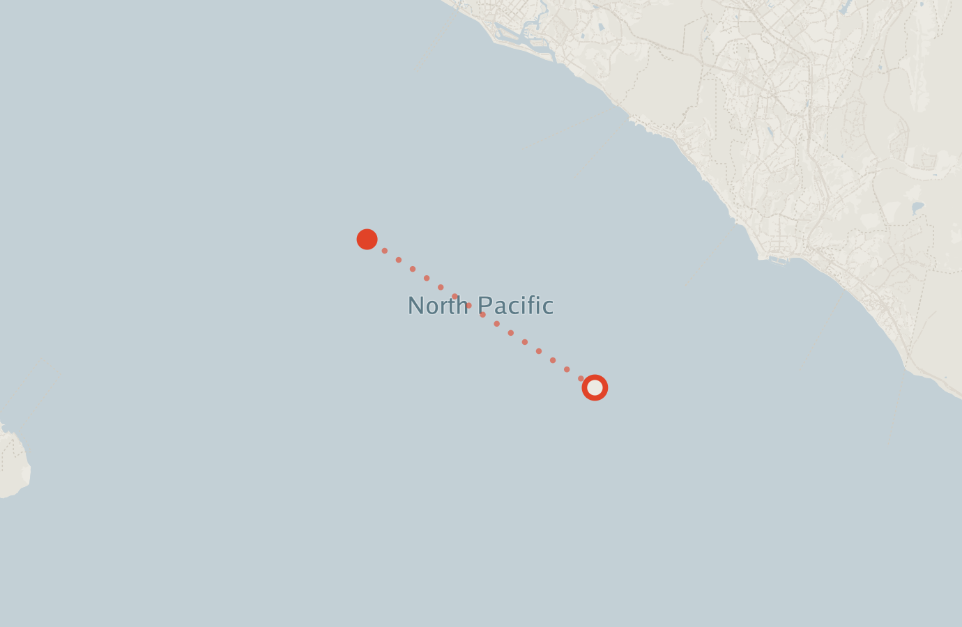 Activity map — real sighting points on an OpenStreetMap basemap