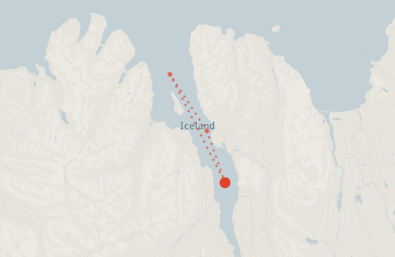 Activity map — real sighting points on an OpenStreetMap basemap