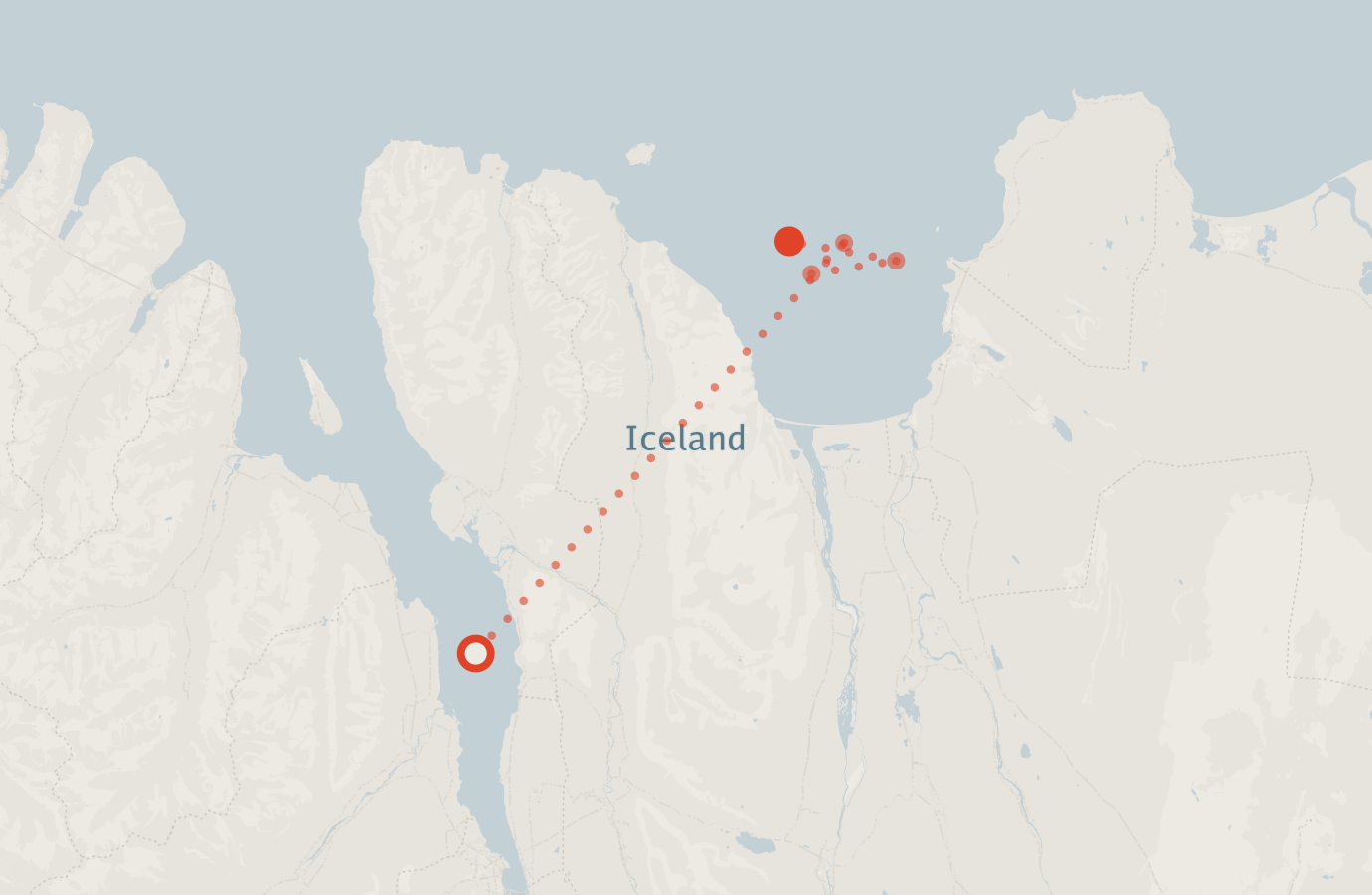 Activity map — real sighting points on an OpenStreetMap basemap