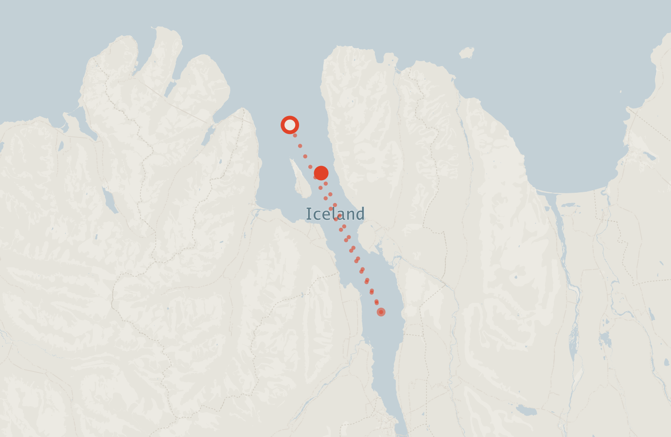 Activity map — real sighting points on an OpenStreetMap basemap