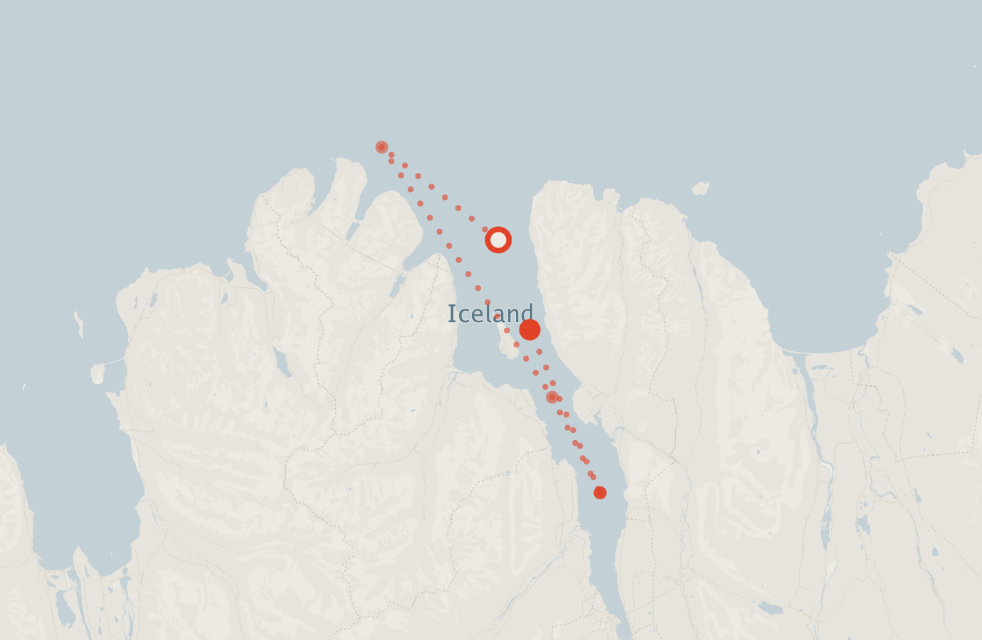 Activity map — real sighting points on an OpenStreetMap basemap