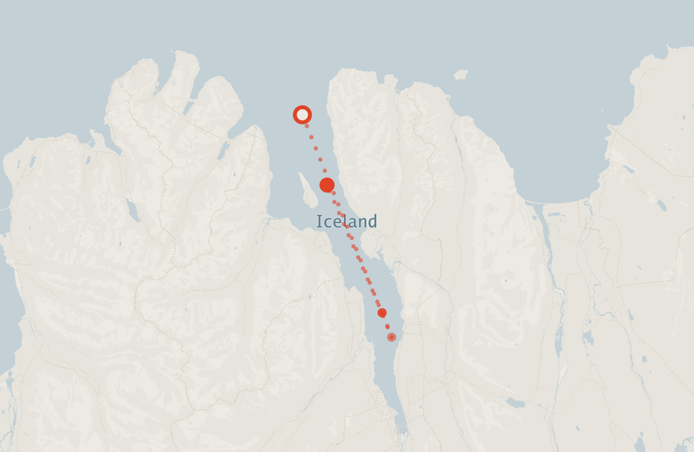 Activity map — real sighting points on an OpenStreetMap basemap