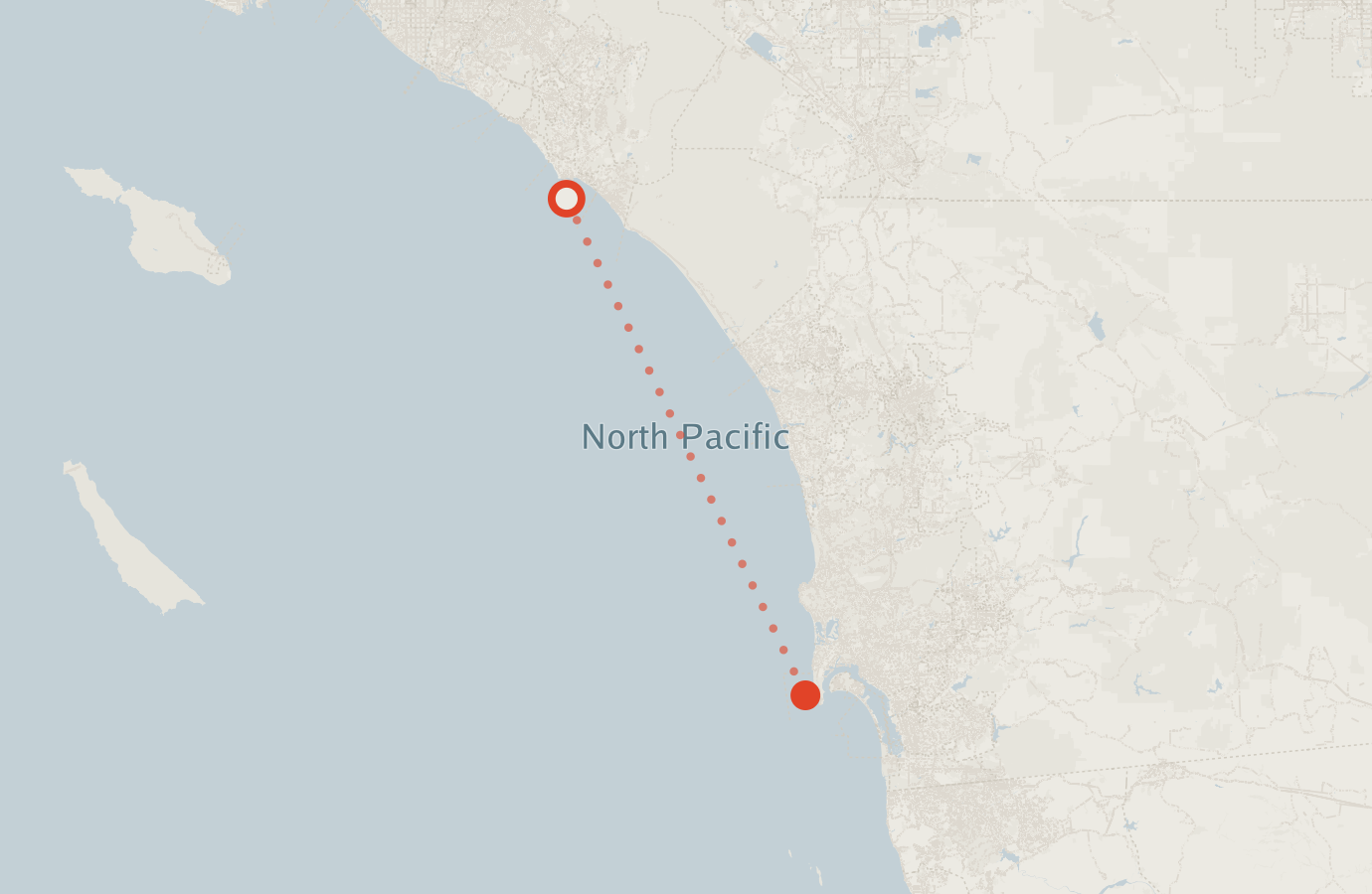 Activity map — real sighting points on an OpenStreetMap basemap