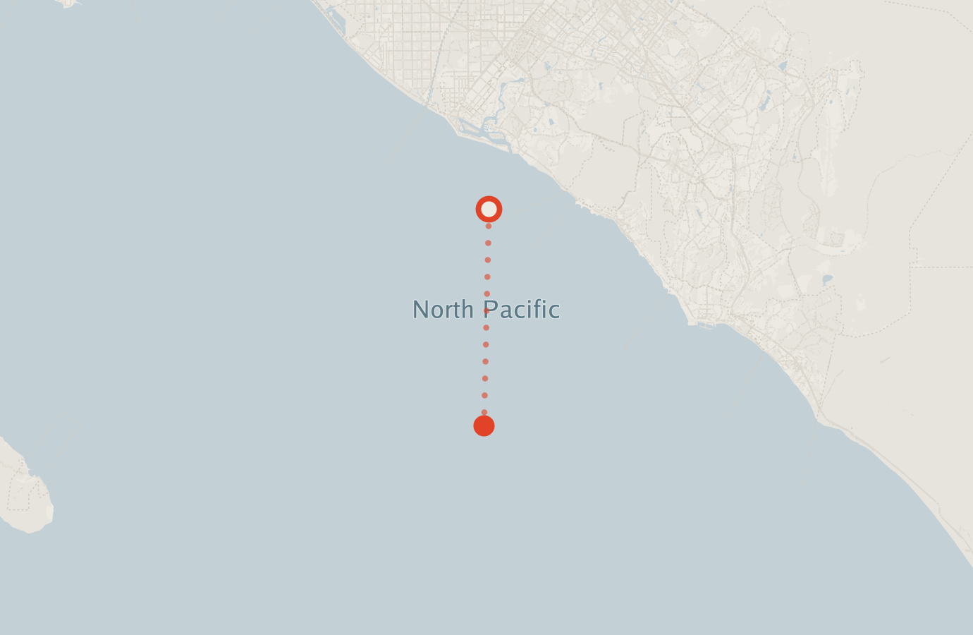 Activity map — real sighting points on an OpenStreetMap basemap