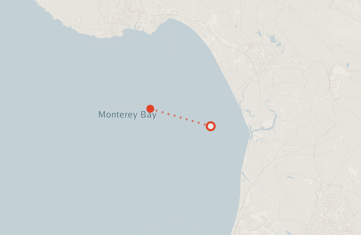 Activity map — real sighting points on an OpenStreetMap basemap