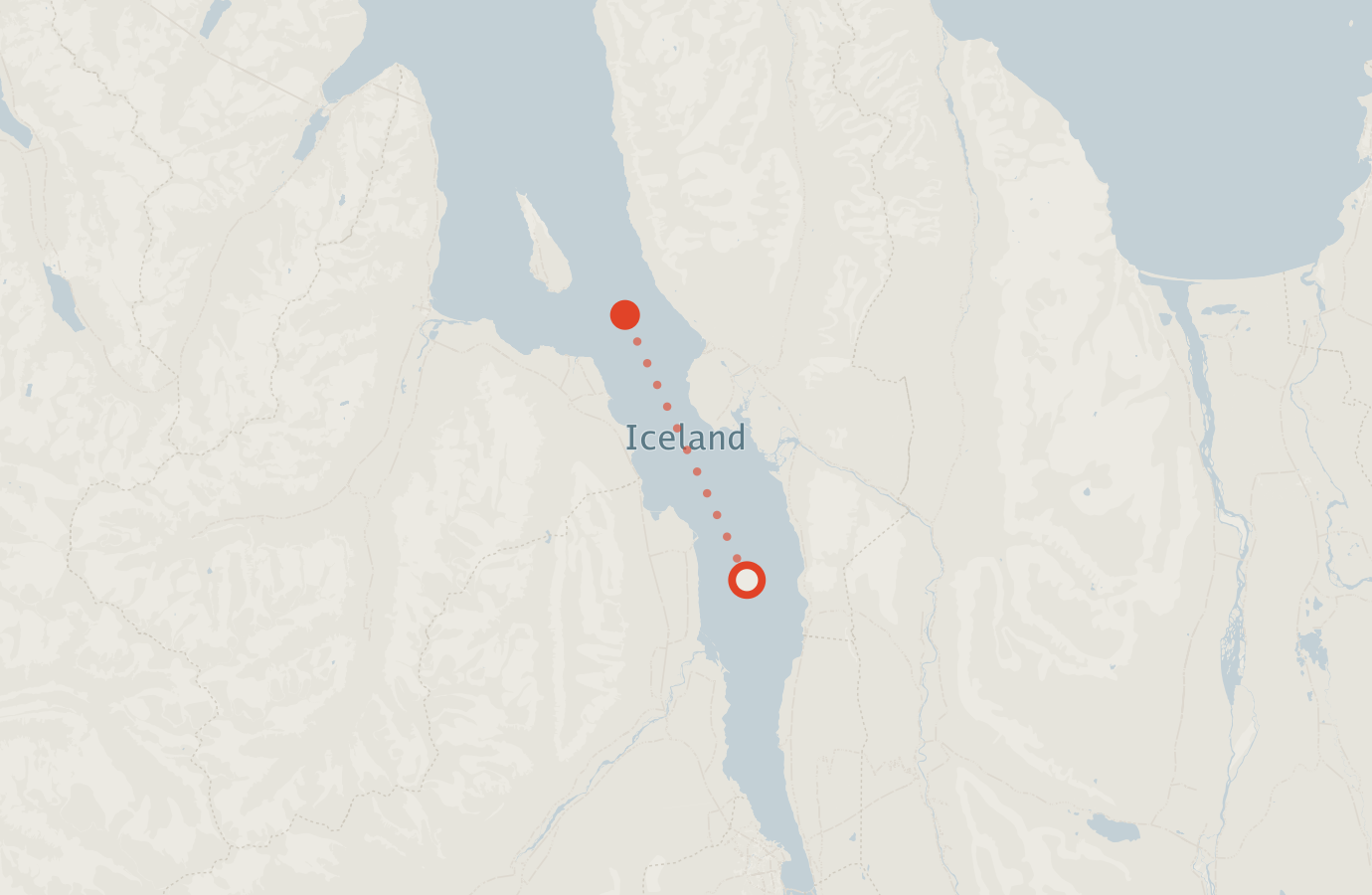 Activity map — real sighting points on an OpenStreetMap basemap