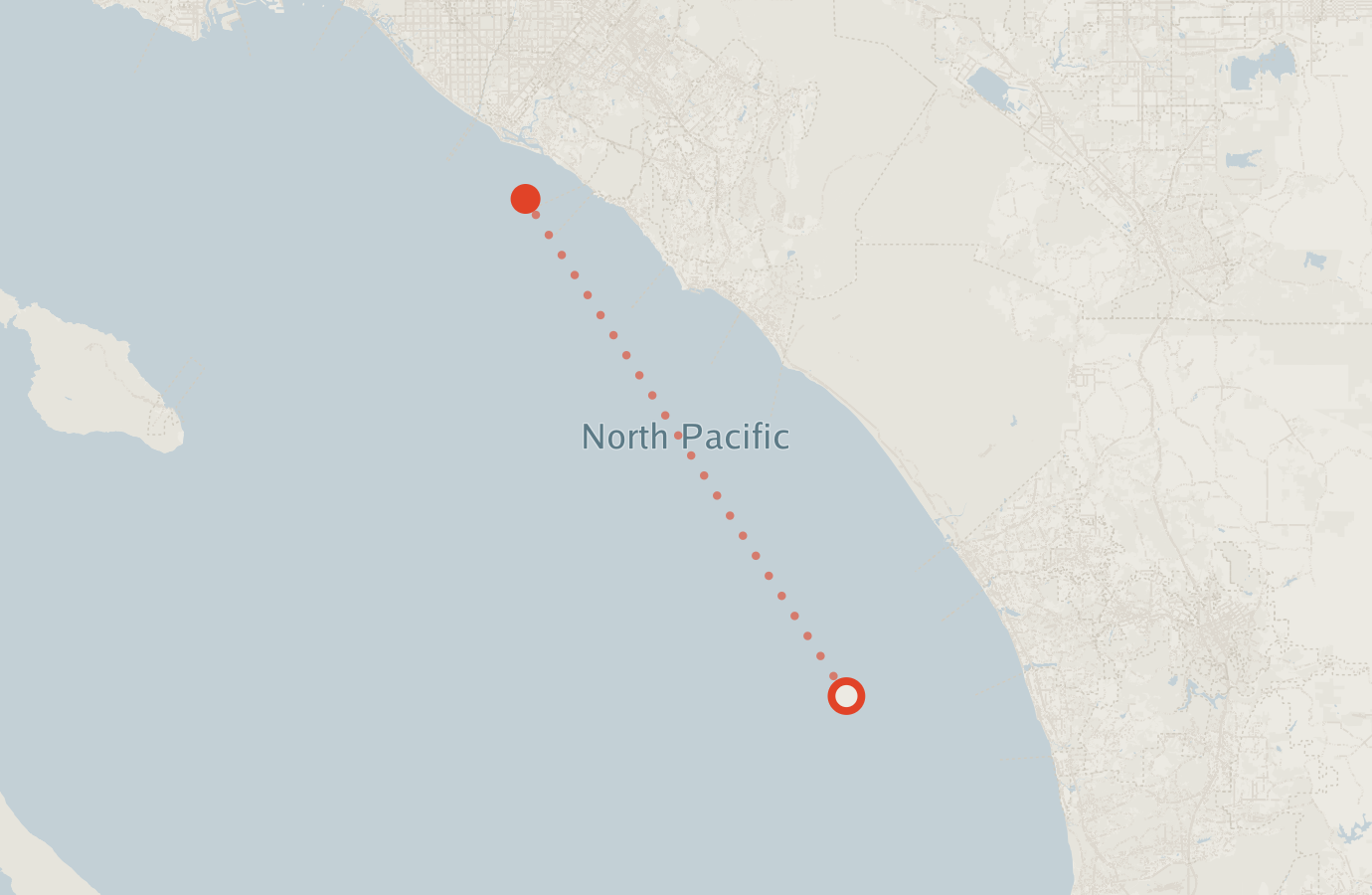 Activity map — real sighting points on an OpenStreetMap basemap