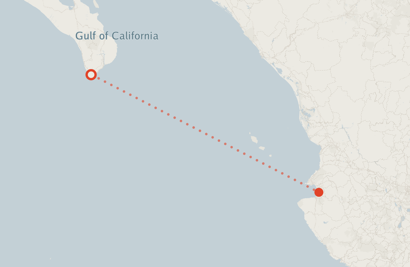 Activity map — real sighting points on an OpenStreetMap basemap