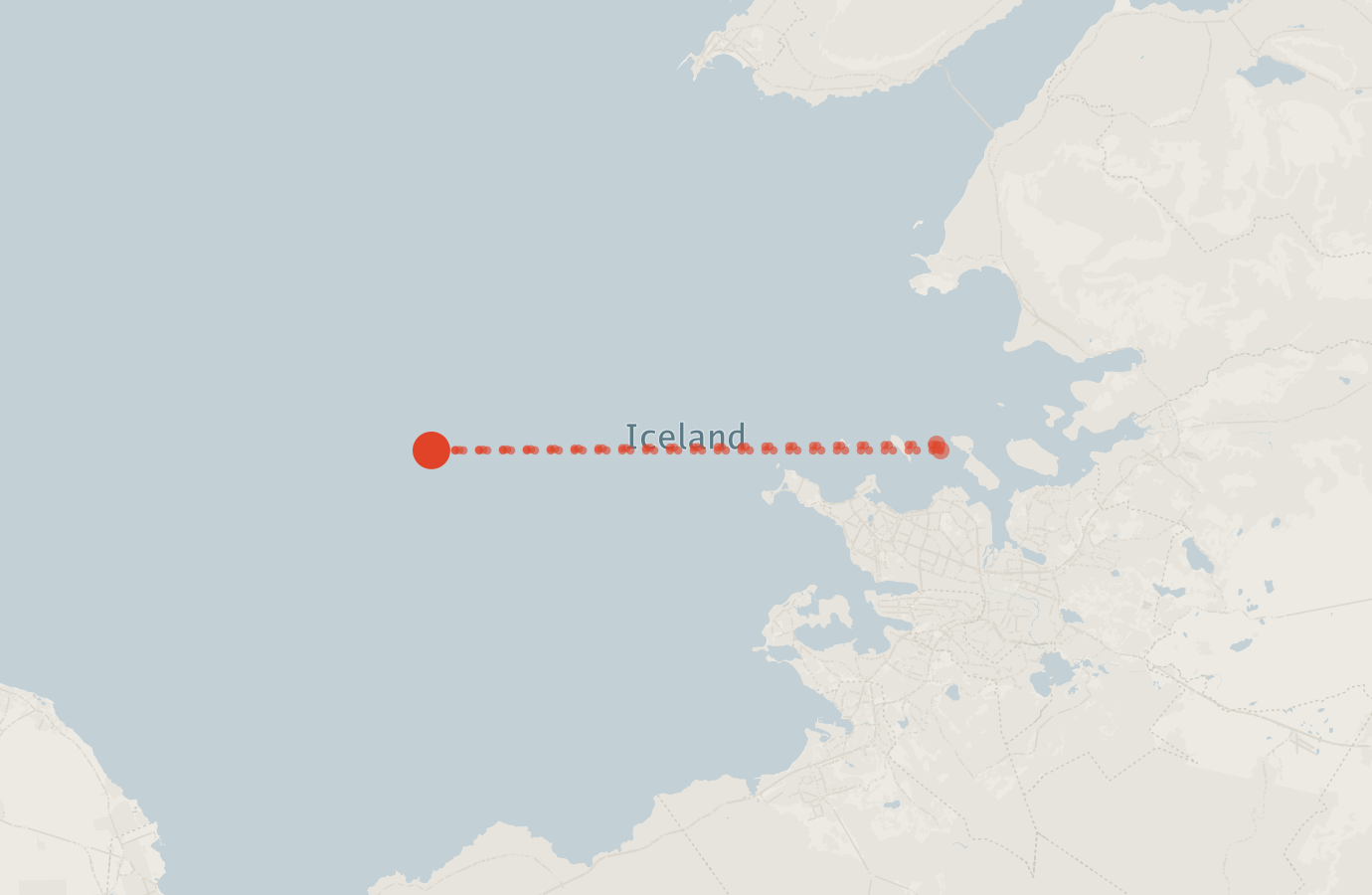 Activity map — real sighting points on an OpenStreetMap basemap