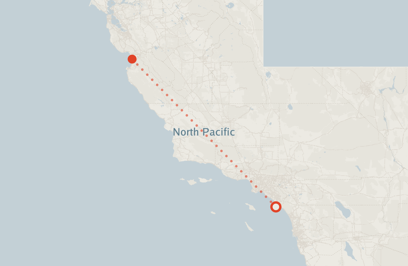 Activity map — real sighting points on an OpenStreetMap basemap