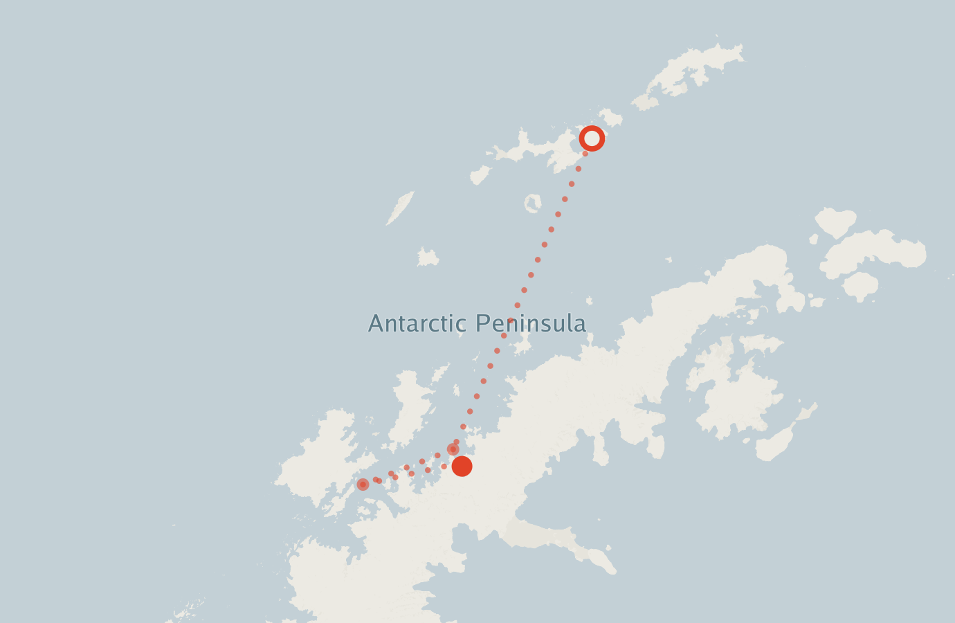 Activity map — real sighting points on an OpenStreetMap basemap