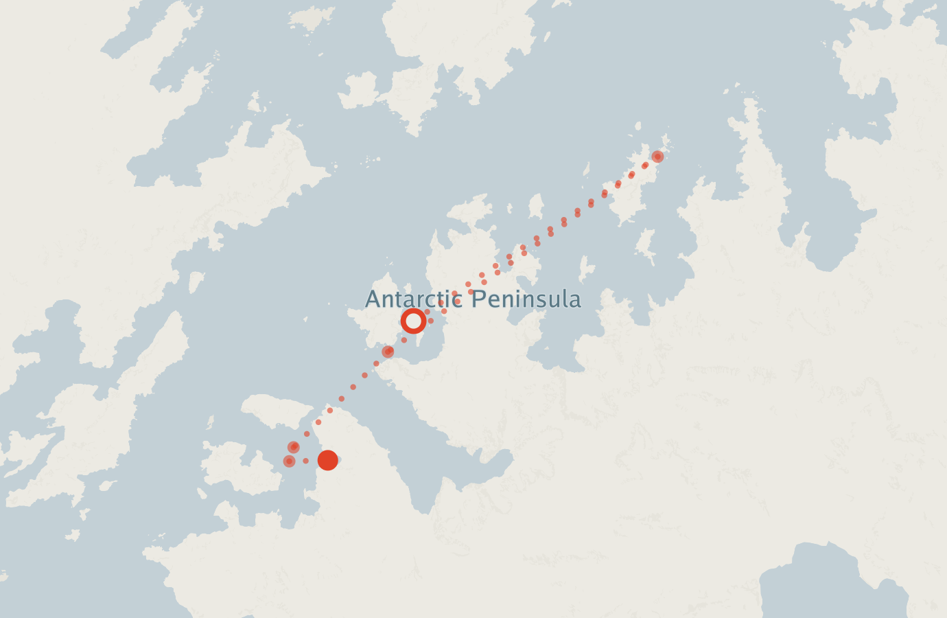 Activity map — real sighting points on an OpenStreetMap basemap