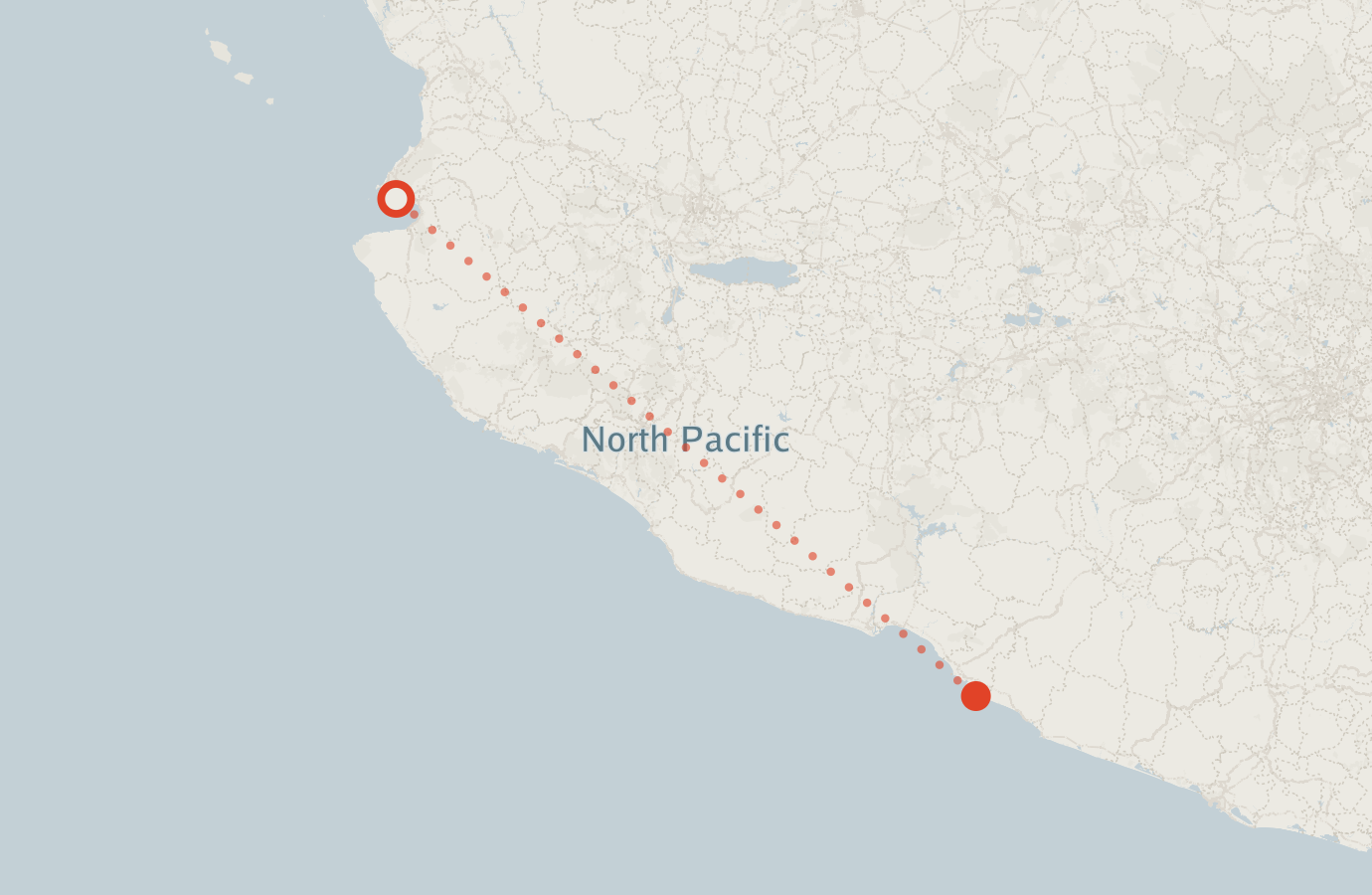 Activity map — real sighting points on an OpenStreetMap basemap