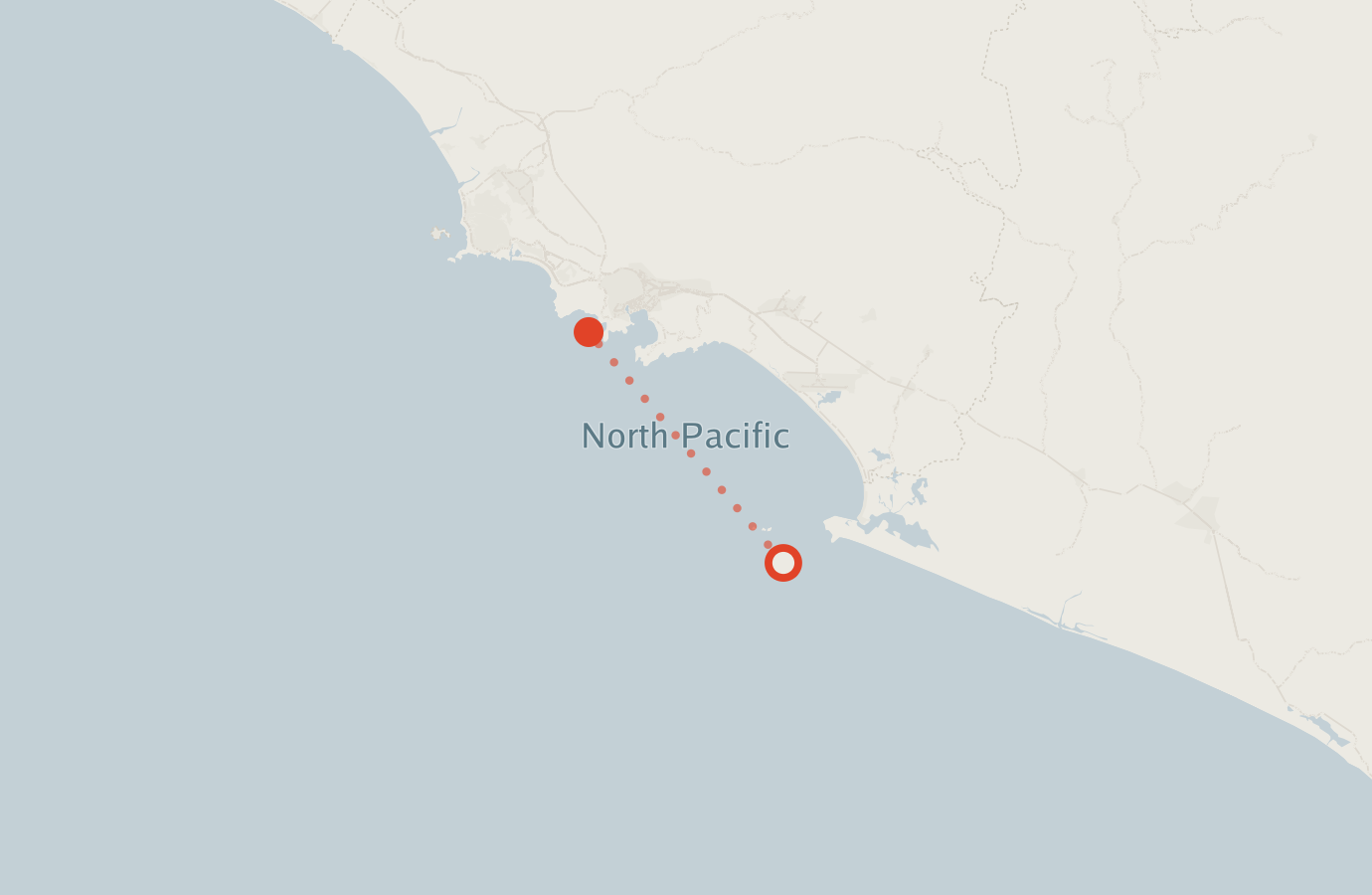 Activity map — real sighting points on an OpenStreetMap basemap