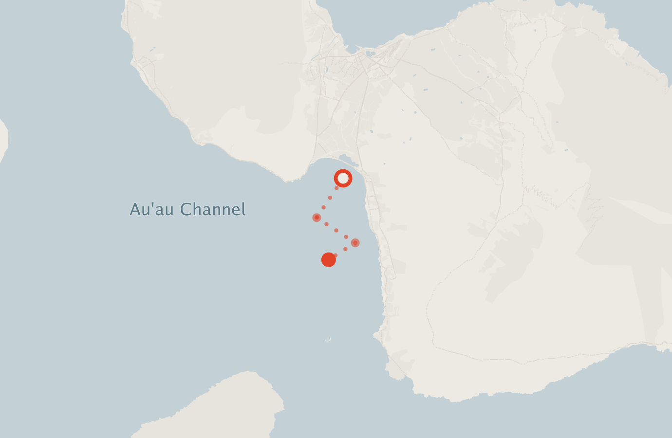 Activity map — real sighting points on an OpenStreetMap basemap
