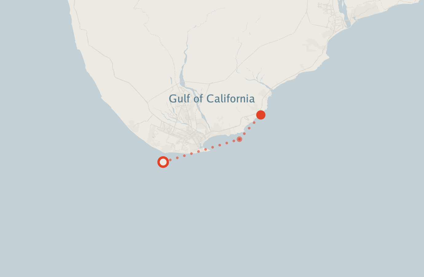 Activity map — real sighting points on an OpenStreetMap basemap