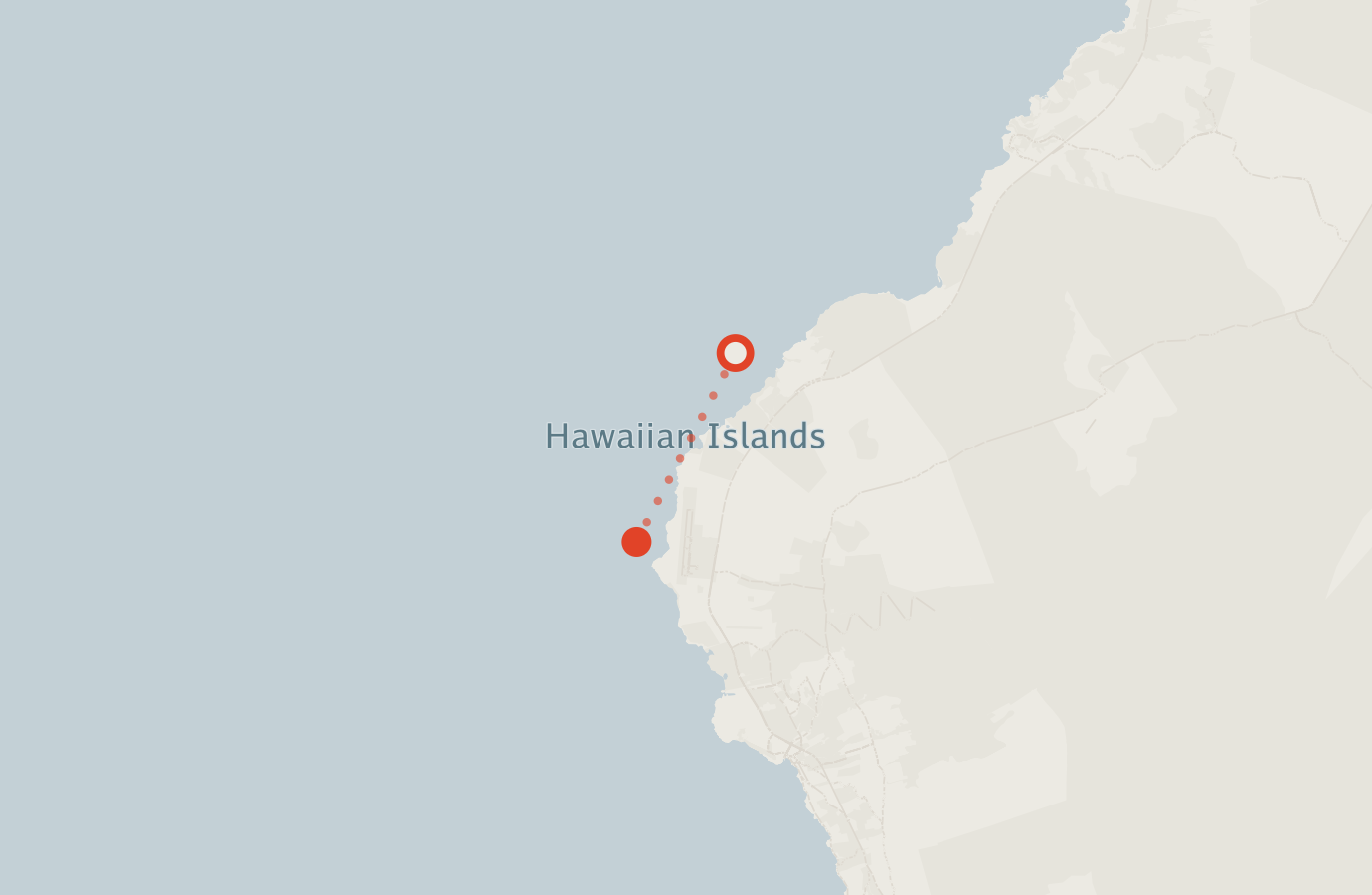 Activity map — real sighting points on an OpenStreetMap basemap