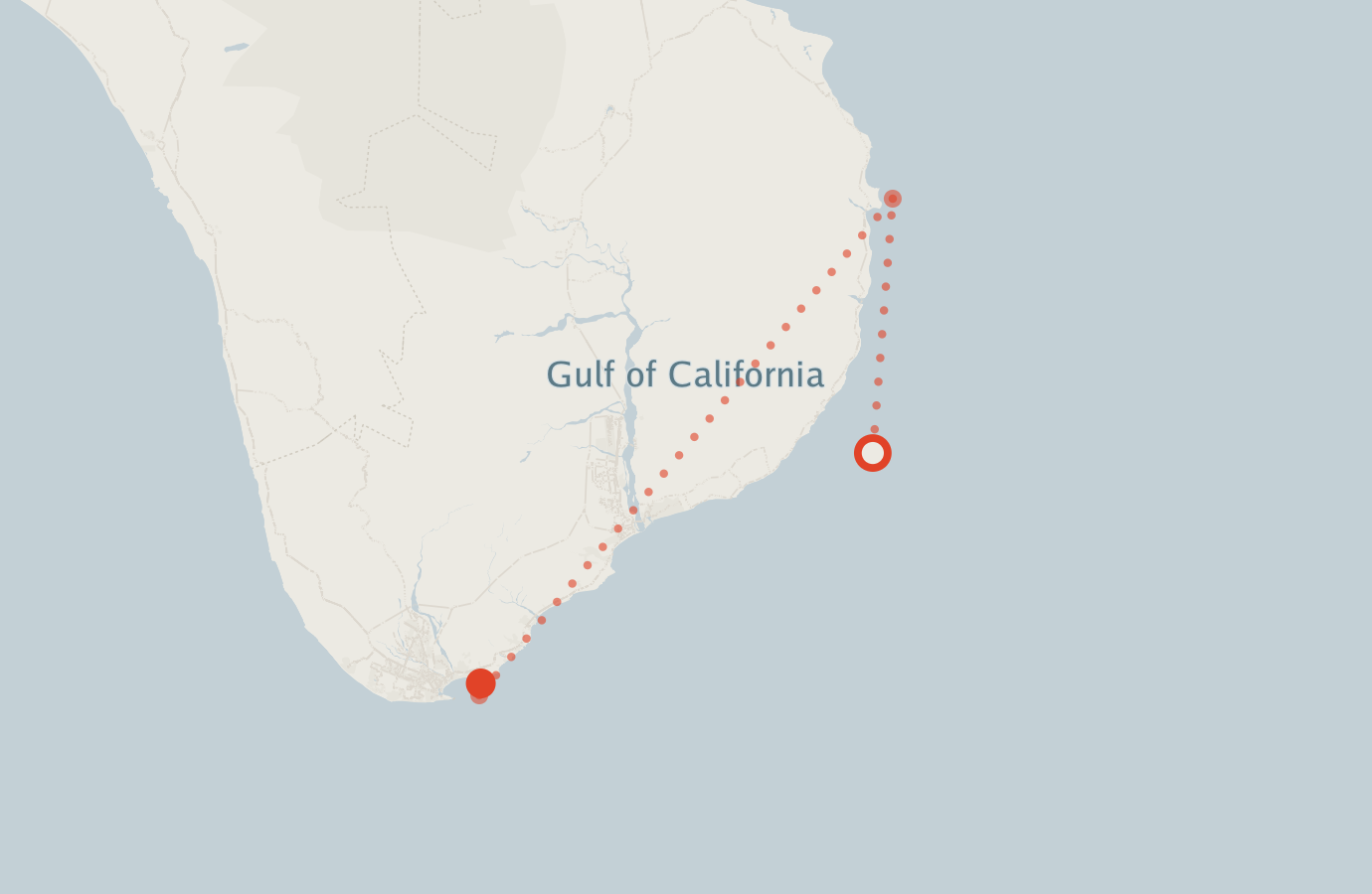 Activity map — real sighting points on an OpenStreetMap basemap