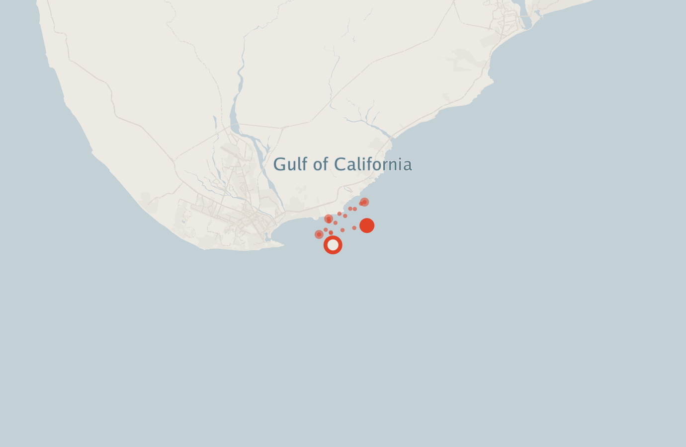 Activity map — real sighting points on an OpenStreetMap basemap