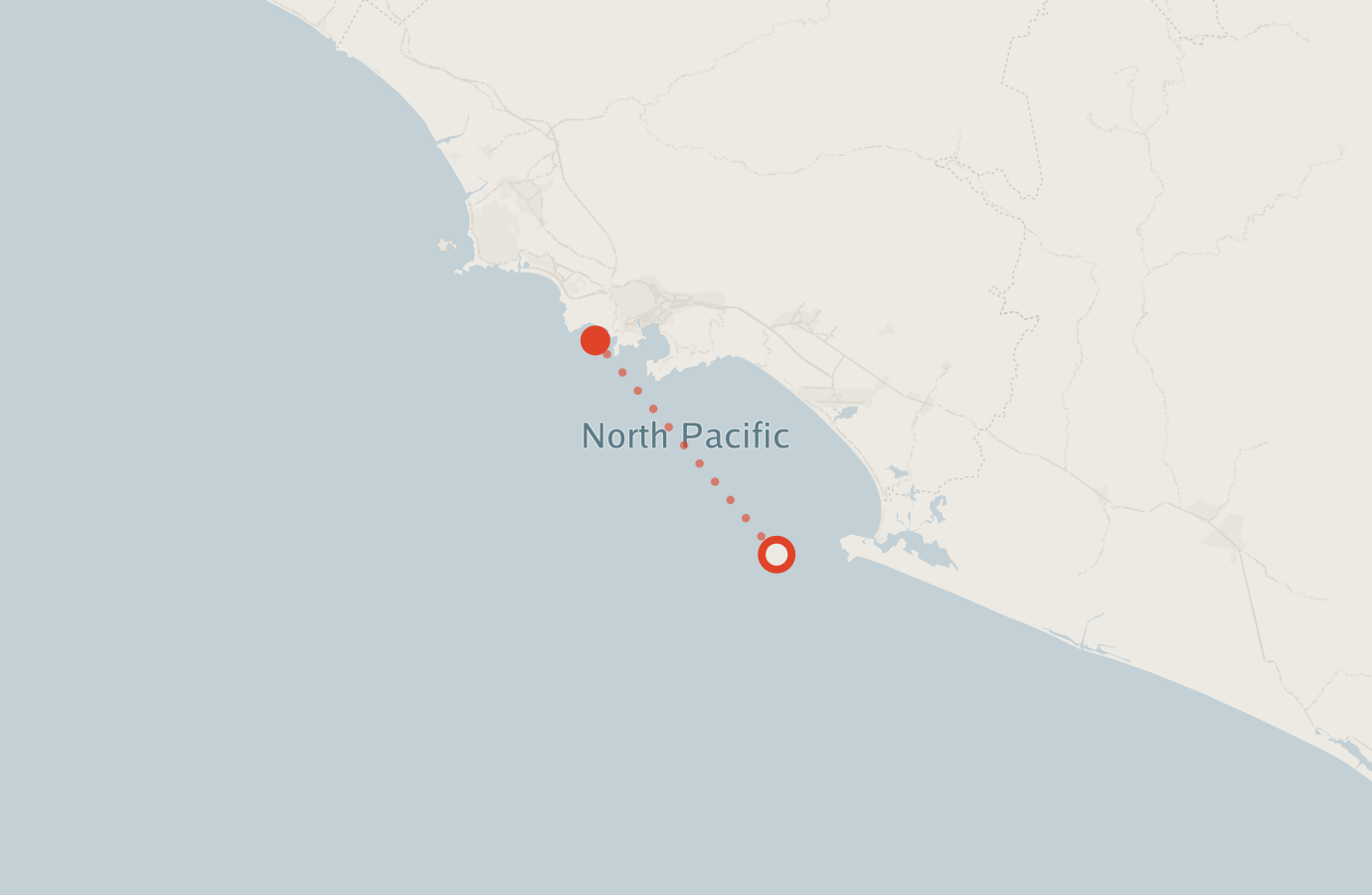 Activity map — real sighting points on an OpenStreetMap basemap