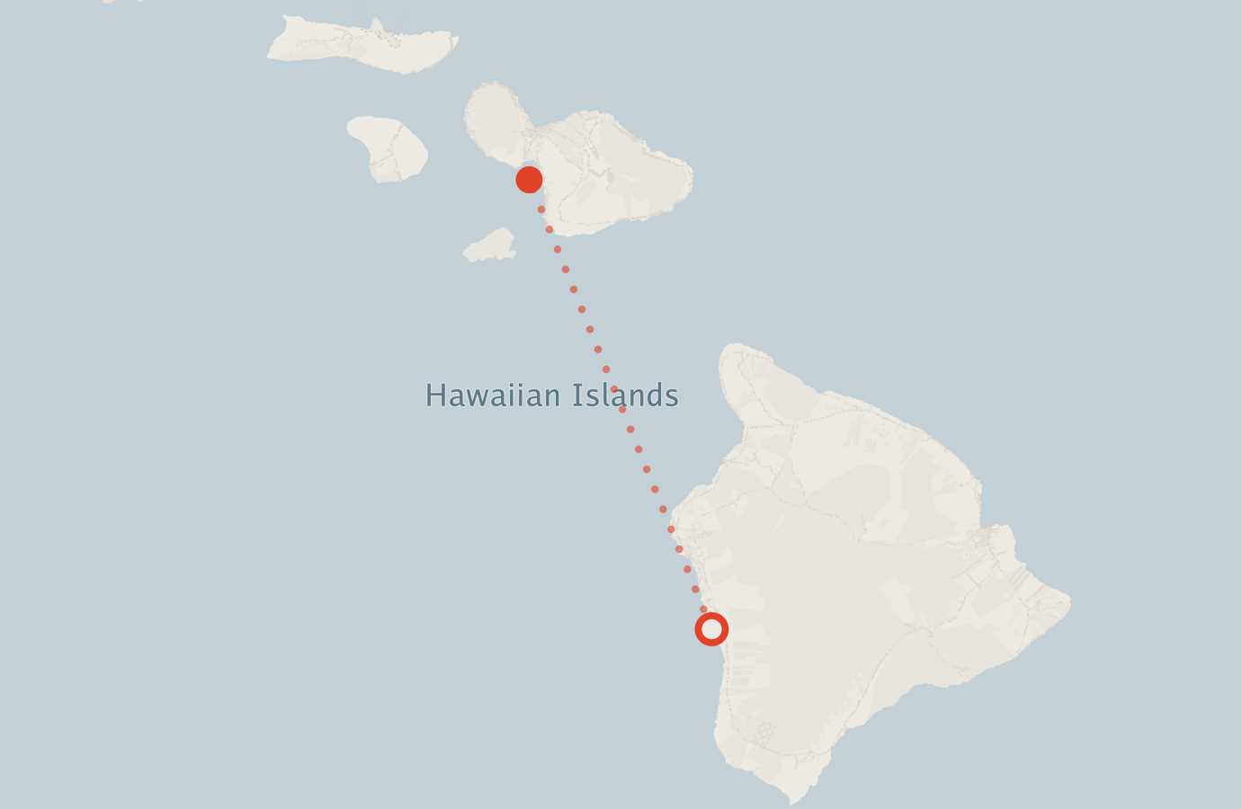 Activity map — real sighting points on an OpenStreetMap basemap
